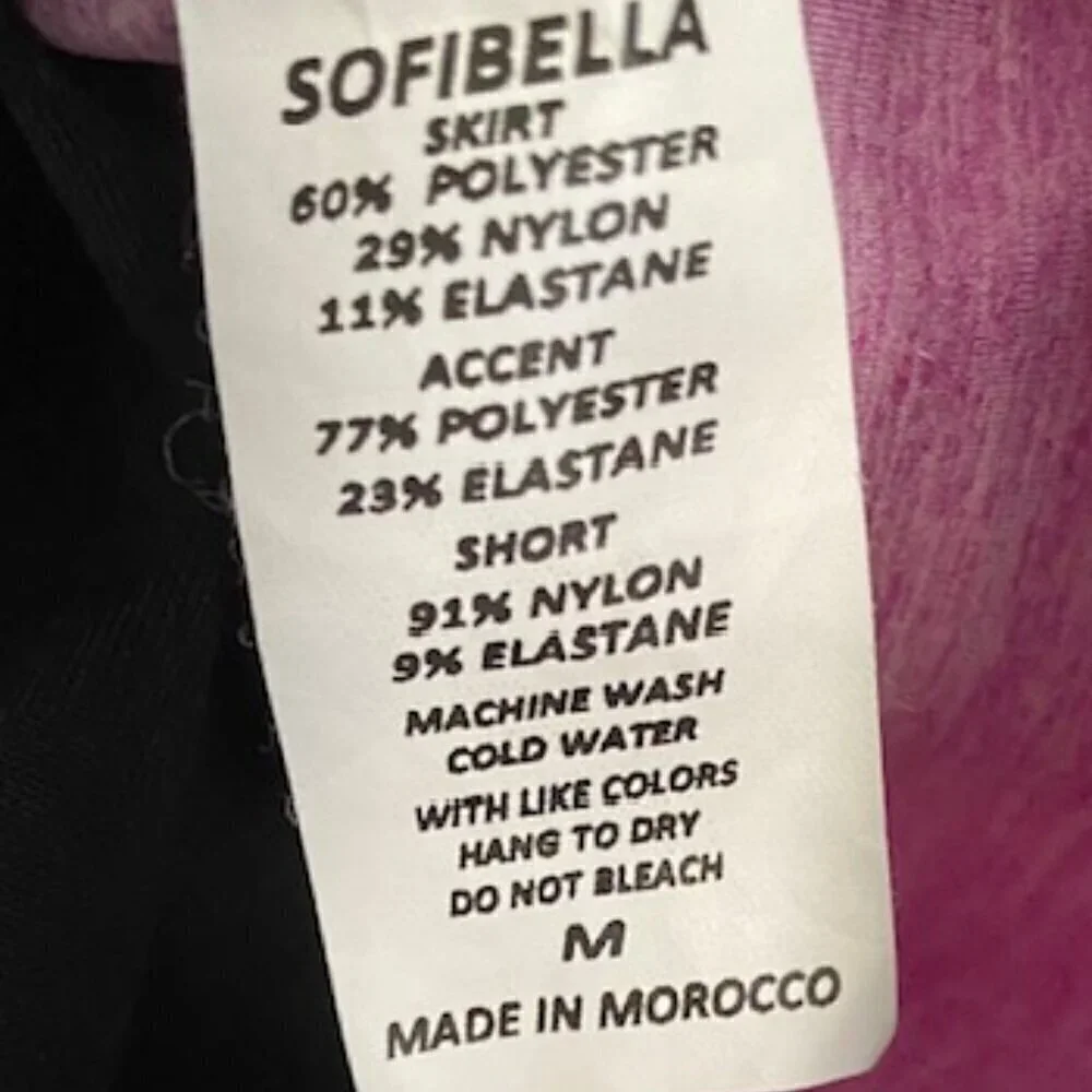 Sofibella Purple Ruffle Tennis Skort Medium